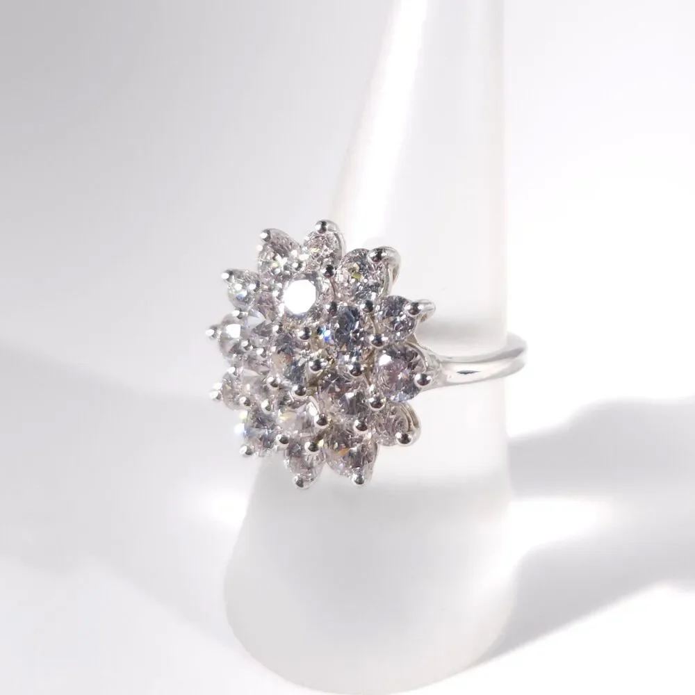 Simulated Diamond Swarovski Ring Cubic Zirconia Size 7